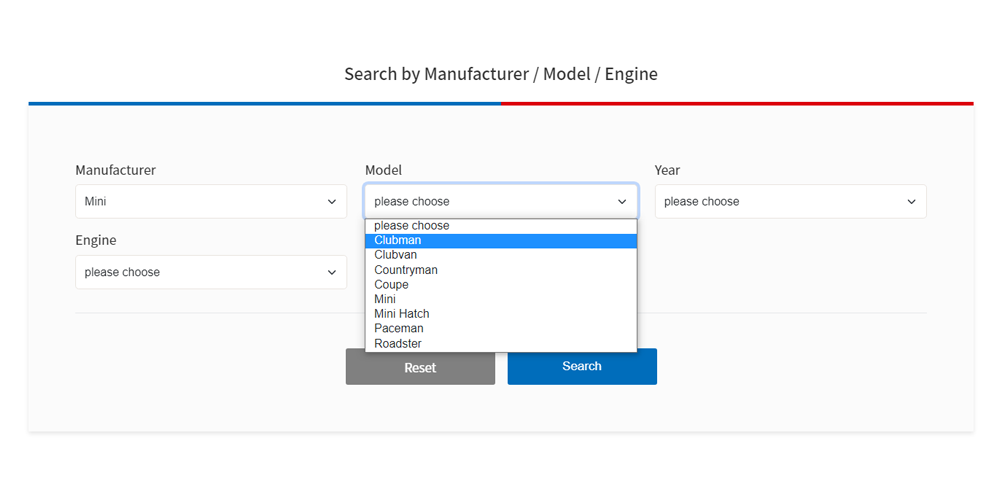 Engine timing tool step 2 Option A_Select the model