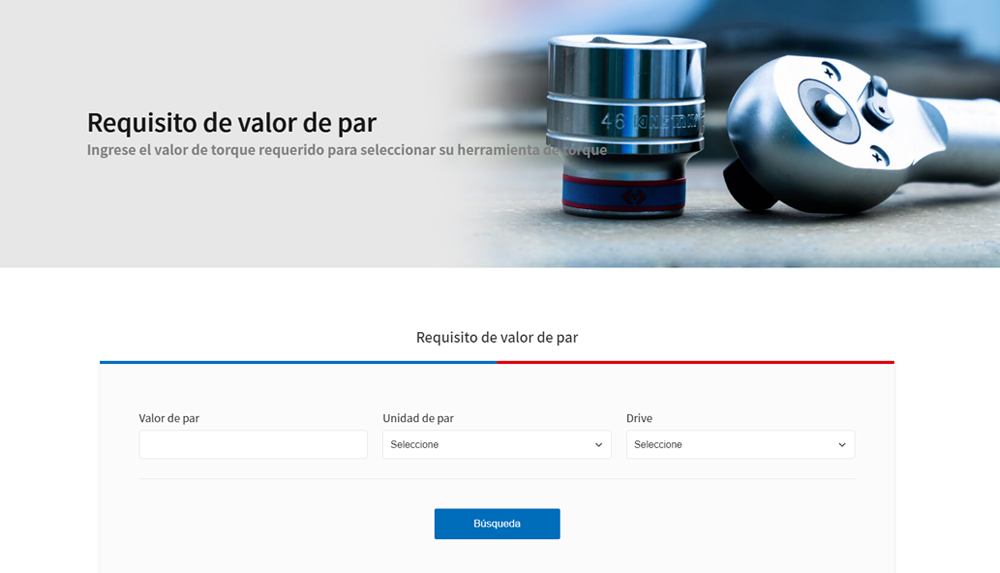 Paso de búsqueda de llave dinamométrica 1_enlace al sitio web