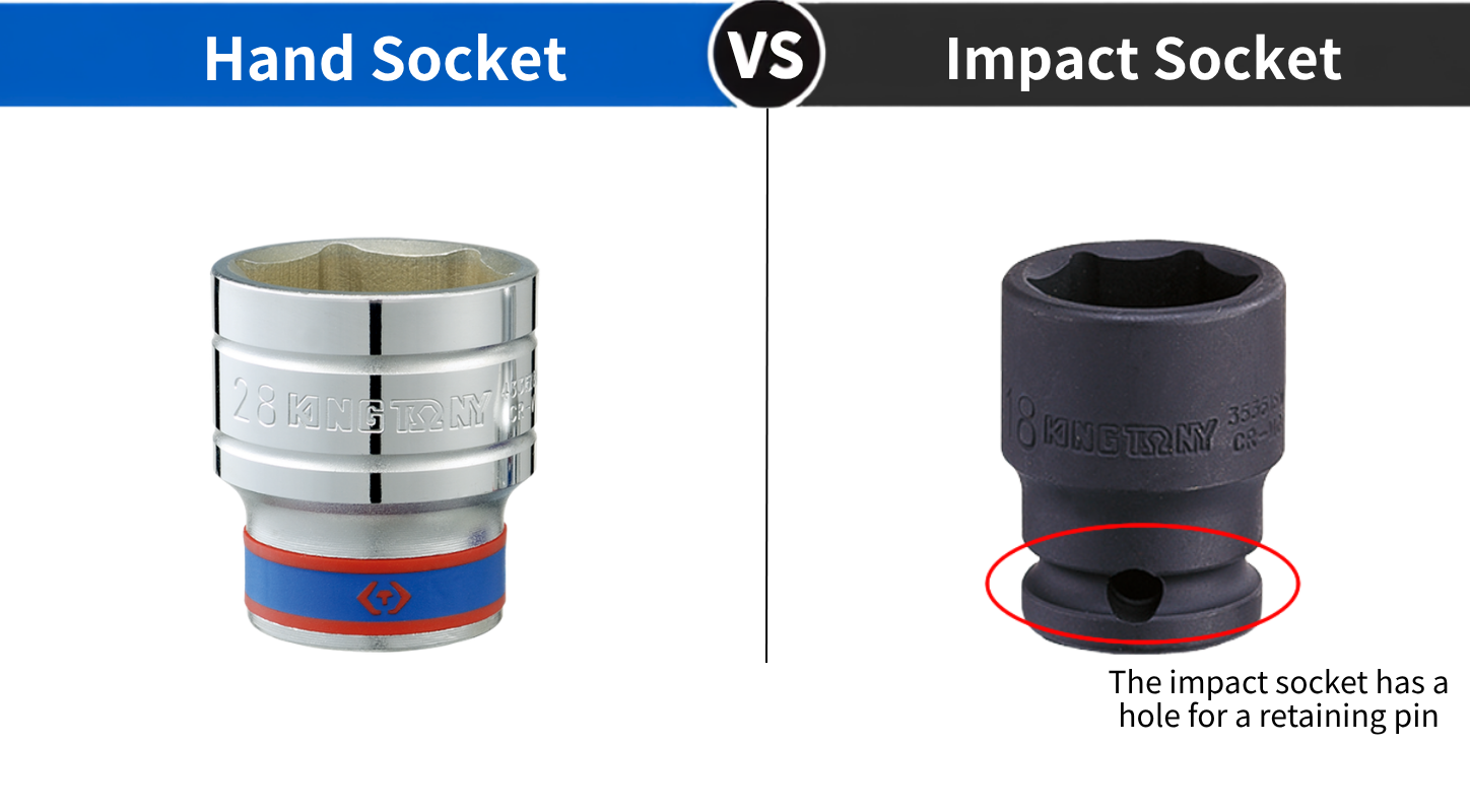Difference between hand sockets and impact sockets